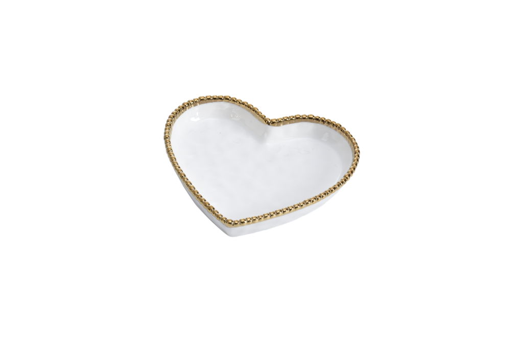 Medium Heart Dish, White Gold - Image 5