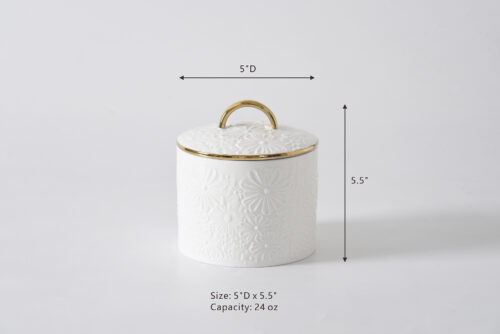 Alternative view of Medium Floral Canister
