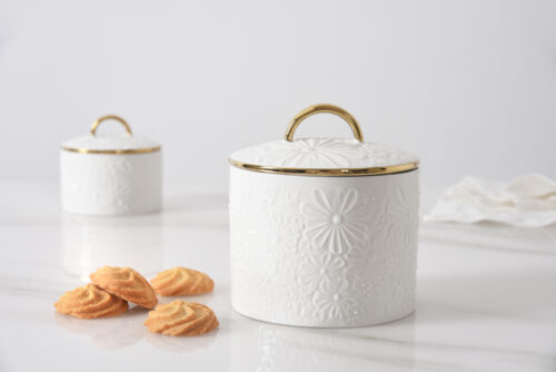 Alternative view of Medium Floral Canister