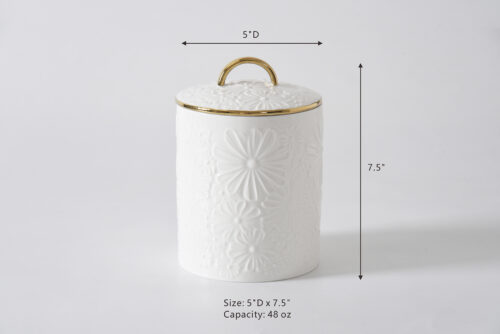 Alternative view of Large Floral Canister